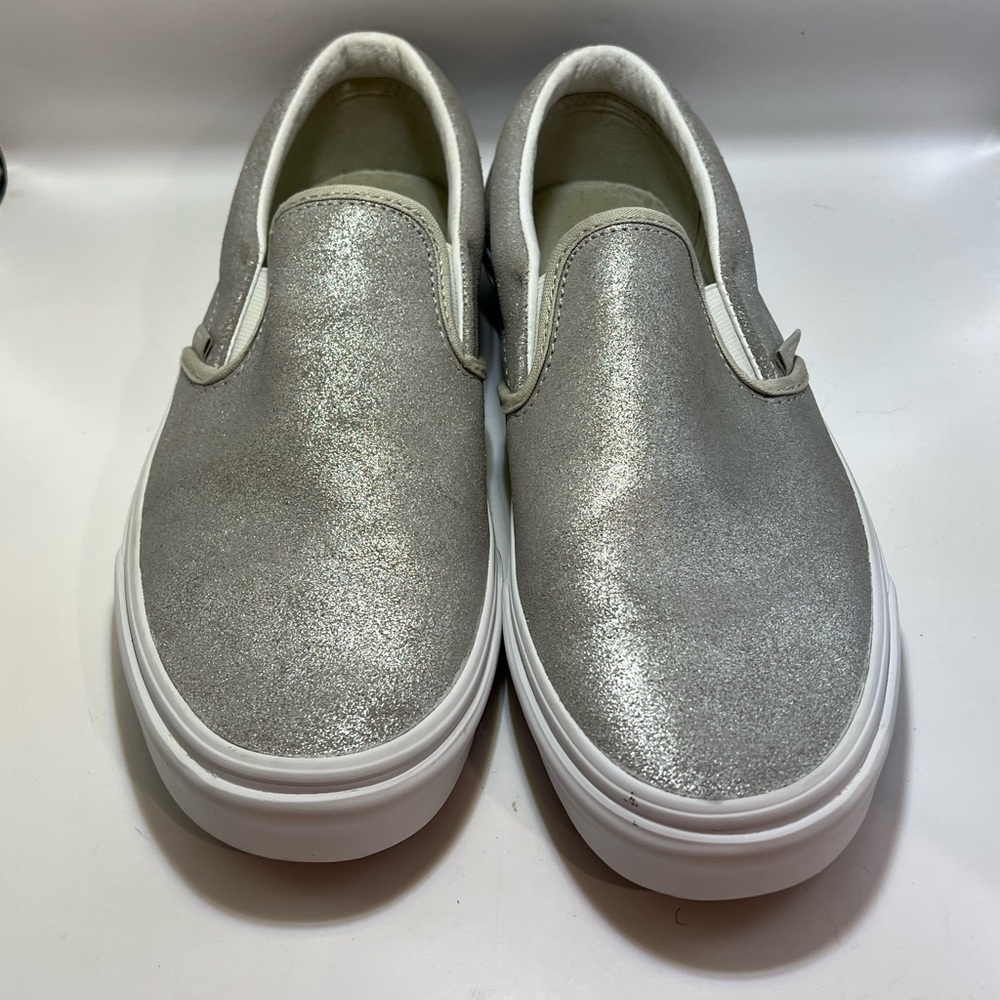 Vans Silver Slip-On Sneakers